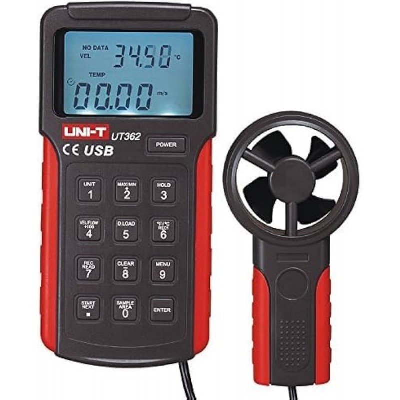 HIGROMETROS DECIBELIMETRO ANEMOMETRO TACOMETRO LUXOMETRO Anemómetro Digital, Intervalo de