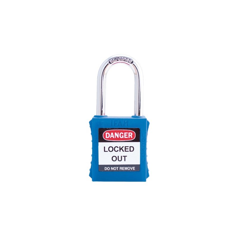 CANDADO DE SEGURIDAD INDUSTRIAL LOTO AZUL SF40AN IFAM | ARCO DE ACERO
