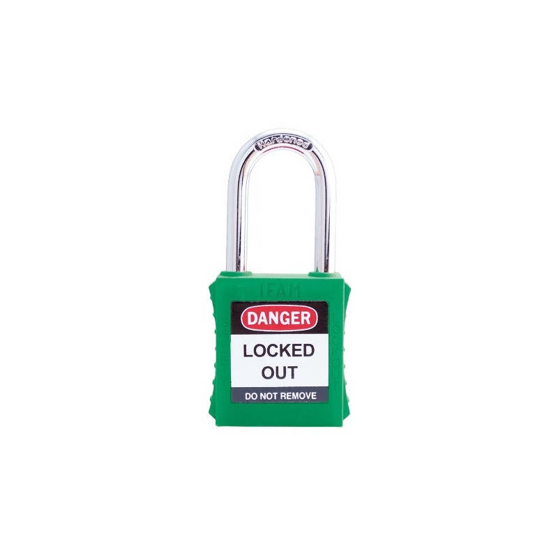 CANDADO DE SEGURIDAD INDUSTRIAL LOTO VERDE SF40AN IFAM | ARCO DE ACERO