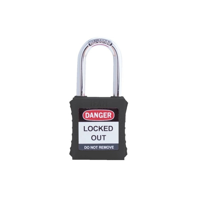 CANDADO DE SEGURIDAD INDUSTRIAL LOTO NEGRO SF40AN IFAM | ARCO DE ACER
