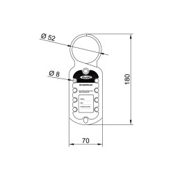 PORTACANDADOS MÚLTIPLE LOTO IFAM | 100% ALUMINIO PARA BLOQUEO MECÁNICO