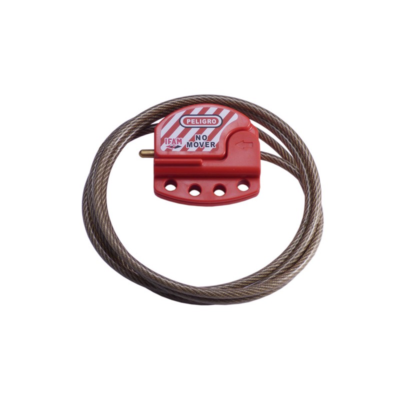 CANDADO DE CABLE MULTIPLE LOTO IFAM | CABLE DE ACERO 6mm PARA 4 CANDADOS