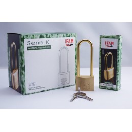 CANDADO DE SEGURIDAD IFAM K40AB75 | CUERPO Y ARCO EN LATON SOLIDO
