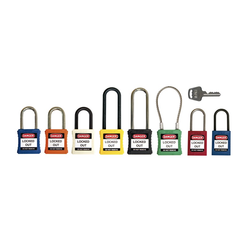 CANDADO DE CABLE DE SEGURIDAD LOTO IFAM SF40 | CABLE DE ACERO RECUBIERTO AMARILLO