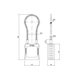 CANDADO DE CABLE DE SEGURIDAD LOTO IFAM SF40 | CABLE DE ACERO RECUBIERTO AMARILLO