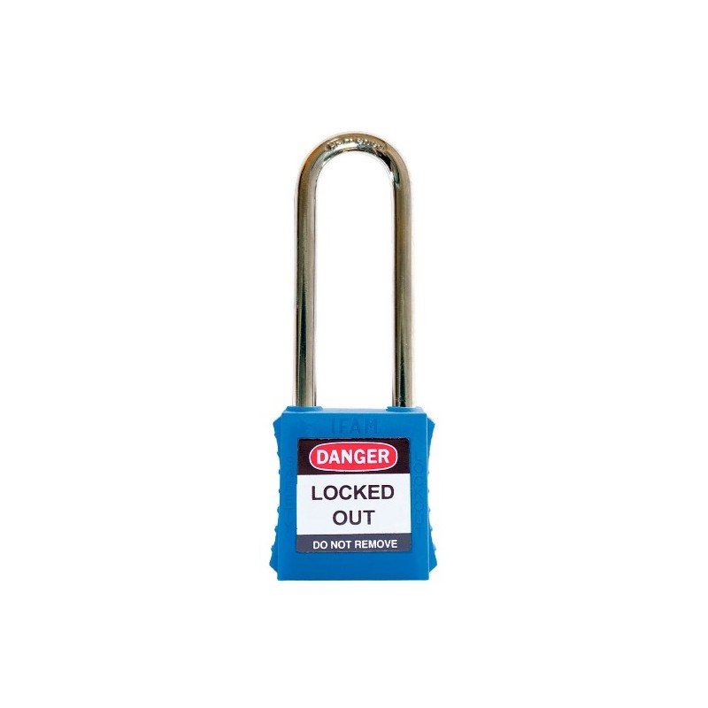 CANDADO DE SEGURIDAD INDUSTRIAL LOTO AZUL IFAM SF40AL | ARCO DE ACERO LARGO