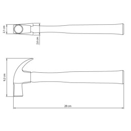 Martillo De Uña 20 mm (7 OZ) 200g