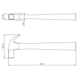 Martillo de Uña 23 mm (8 OZ) Tramontina Ref. 40200023
